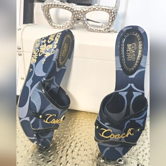 COACH CARISSA HEELS💙💛 - Picture 13 of 14